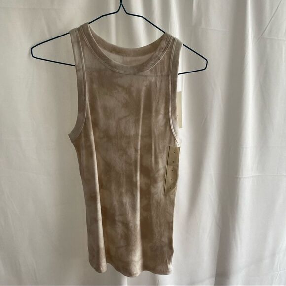 A New Day Women’s High Crew Neck Ribbed Tie Dye Tank Top - Picture 1 of 3
